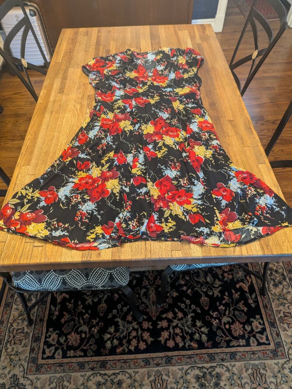Gorgeous Floral on Blk Background Flouncy Dress Trashy Diva by Candice Gwinn 20